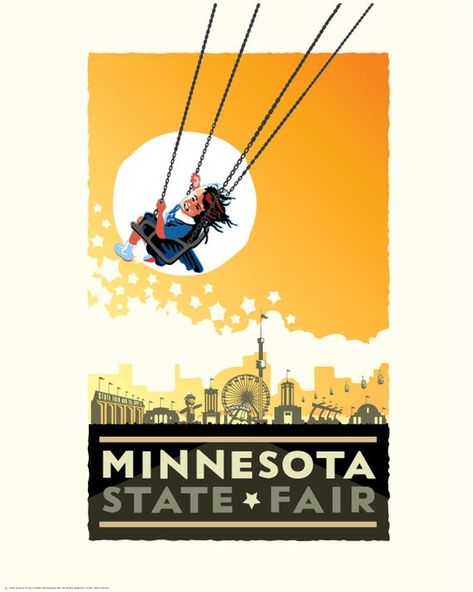 Fair Poster, Page Frames, Iowa State Fair, Minnesota State Fair, Landmarks Art, Reclaimed Wood Frames, Minnesota State, State Fair, Cards For Friends