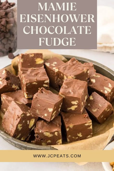 Mamie Eisenhower Chocolate Fudge Mamie Eisenhower Fudge, Mamie Eisenhower Fudge Recipe, Christmas Chocolate Fudge, Best Ever Fudge Recipe, Old Fashioned Fudge Recipes Grandmothers, Opera Fudge Recipe, Creamy Fudge Recipes, Best Fudge Recipes Ever, Opera Fudge