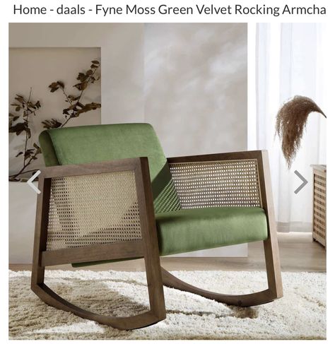 Three Seater Sofa Bed, Wooden Rocking Chair, Wood Armchair, Folding Dining Chairs, Green Velvet Fabric, Rocking Armchair, Sofa Bed With Chaise, Accent Chairs & Armchairs, Chair Frame