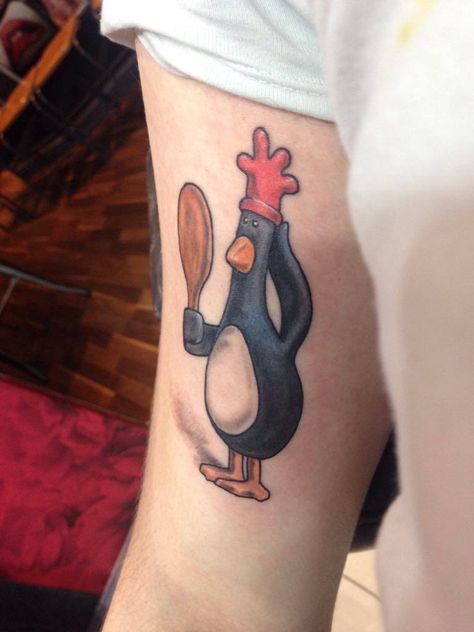 The best chicken tattoo there is Chicken Run Tattoo, Watermelon Tattoo, Chicken Tattoo, Mirror Tattoos, Small Arm Tattoos, Running Tattoo, Mark Tattoo, Hip Tattoos Women, Flower Band