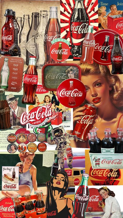 Coca Cola Coke Aesthetic Vintage, Coke Cola Aesthetic, Jaz Core, Coca Cola Aesthetic, Backround Pics, 1950s Aesthetic, Coca Cola Wallpaper, Coca Cola Zero, Coca Cola Can