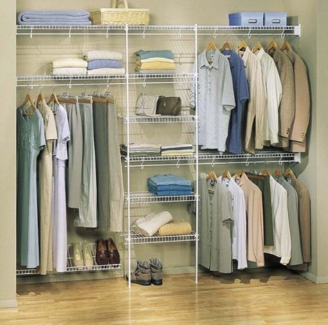 Best Closet Systems, Wire Closet Organizers, Wire Closet Systems, Diy Kast, Closet Organization Designs, Small Closet Design, Metal Closet, Closet Organization Cheap, Wire Closet Shelving