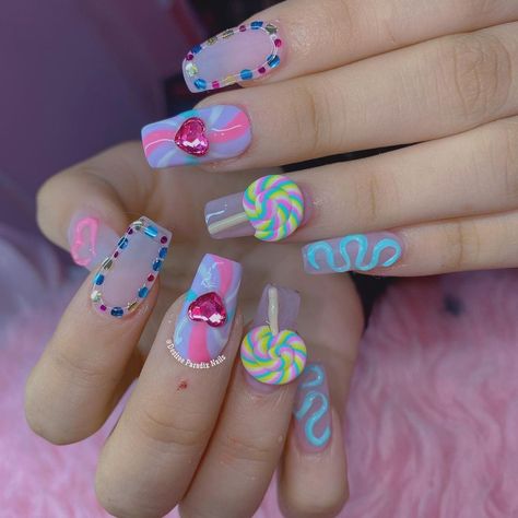 Candy Land Theme, Candy Land, Acrylic Nails, Paradise, Nail Designs, Nail Art, Candy, Nails, On Instagram