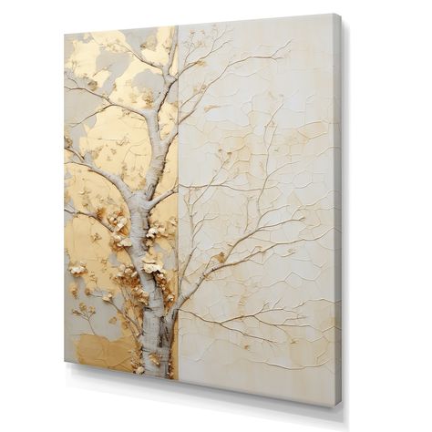 Art On Canvas Ideas, Painting For Room Decor, Art For Living Room Wall, Beige Painting, Wall Canvas Art, Designer Wall Art, Wall Decor Painting, Gold Art Painting, Gold Abstract Painting