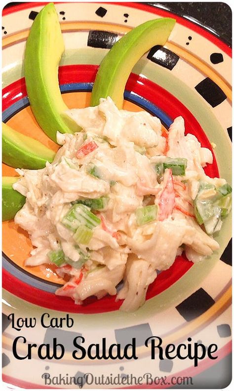 Salad Recipes Low Carb, Crab Salad Recipe, Sea Food Salad Recipes, Low Carb Salad, Crab Salad, Seafood Salad, Crab Recipes, Low Carb Lunch, Keto Foods