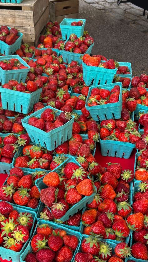 Farmers market strawberries berries fruit summer Farmers Market Berries, Farmers Market Strawberries, Farmers Market Wallpaper, Summer Market Aesthetic, California Farmers Market, Farmer Market Aesthetic, Fruit Astethic, Summer Farmers Market Aesthetic, Fruit Market Aesthetic