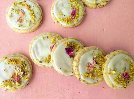 Pistachio Rose Shortbread Cookies & how not to be a food snob