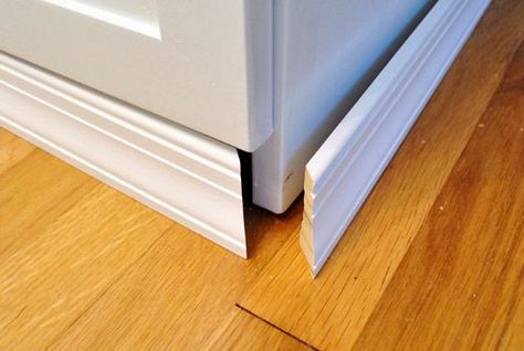 Adding Molding To Cabinets To Make Them Look Built In | Young House Love Cheap Crown, Crown Moldings, Young House Love, Kitchen Cabinets Makeover, Bath Room, Kitchen Redo, Kitchen Projects, Kitchen Makeover, Diy Home Improvement