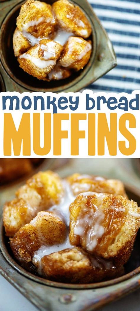 Simple Caramel Sauce, Mini Monkey Bread, Bread Muffins Recipe, Biscuit Monkey Bread, Monkey Bread Muffins, Easy Monkey Bread, Cinnamon Roll Monkey Bread, Buns In My Oven, Monkey Bread Recipe