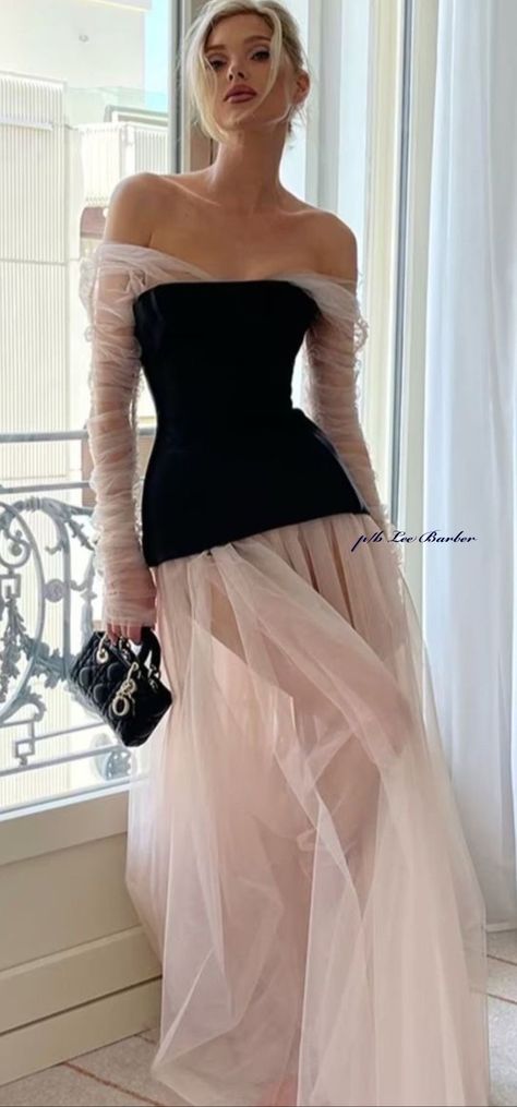 Look Formal, Fasion Outfits, Dinner Dress, Gala Dresses, Design Dress, Glam Dresses, Looks Chic, Black And Pink, Fancy Dresses