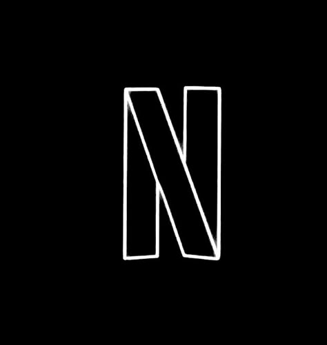 Logo Netflix Noir, Netflix Wallpaper Logo, Black Netflix App Icon, Black And White Netflix Icon, App Icons Dark Aesthetic, Netflix Logo Black, Black Netflix Icon, Netflix Widget, Netflix Icon Aesthetic