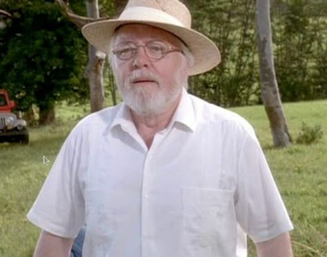 John Hammond - Jurassic Park John Hammond Jurassic Park, Jurassic Park Funny, Jurassic Park Characters, John Hammond, Jurassic World 2015, Richard Attenborough, Jurassic Park 1993, Jurassic Park Movie, Michael Crichton