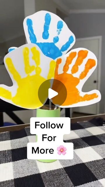 Kidscraftbarn on Instagram: "Handprint flower bouquet 💐 Follow along for more crafts!   #artsandcrafts #easycrafts #mothersdaycraft #handprintcrafts" Handprint Flower Bouquet, Handprint Bouquet, Handprint Flower, Morhers Day, Mother's Day Activities, Handprint Crafts, April 29, Bouquet Of Flowers, Easy Crafts