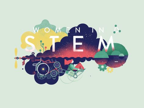 Coming up : loops done for totaljobs about women in STEM (that's Science, Technology, Engineering and Math) and the constant battle for gender equality Stem Logo, Women In Stem, Stem Posters, Science Display, Win Art, Magazine Layout Inspiration, Lab Logo, Stem Lab, Astronomy Art