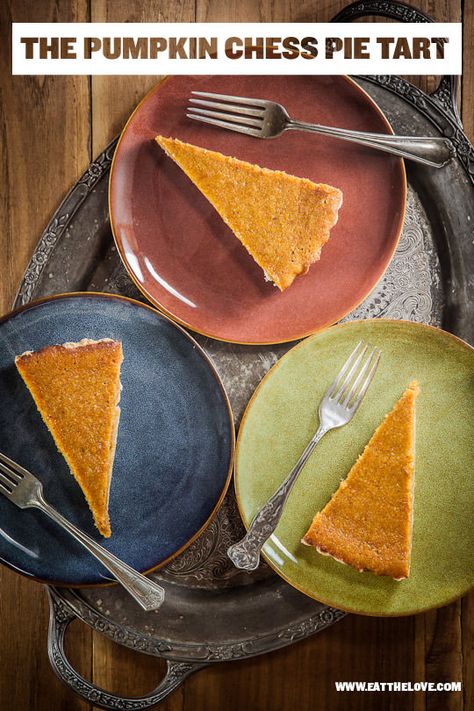 Pumpkin Chess Pie Tart by Irvin Lin of Eat the Love. | www.eatthelove.com Magical Cooking, Pumpkin Tart, Thanksgiving Favorites, Homemade Marshmallow Recipe, Pumpkin Tarts, Just Pies, Sweat Treats, Chess Pie, Pumpkin Eater