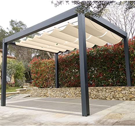 Balcony Pergola, Deck Gazebo, Awning Patio, Retractable Pergola Canopy, Deck Shade, Pergola Gazebo, Installation Ideas, Gazebo On Deck, Retractable Pergola