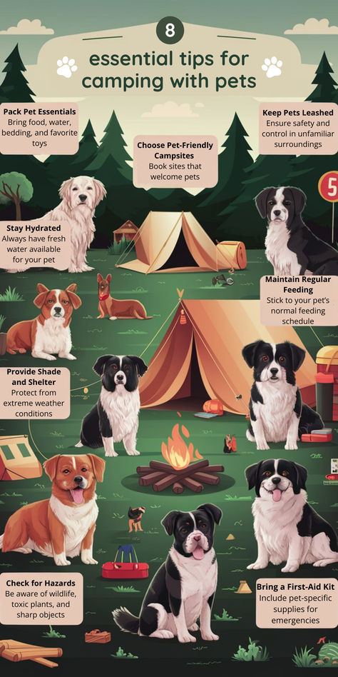 Adventures With Dogs, Dog Camping Essentials, Camping With A Dog, Dog Camping Gear, Dogs Camping, Health Checklist, Camping With Dogs, First Camping Trip, Camping Dog