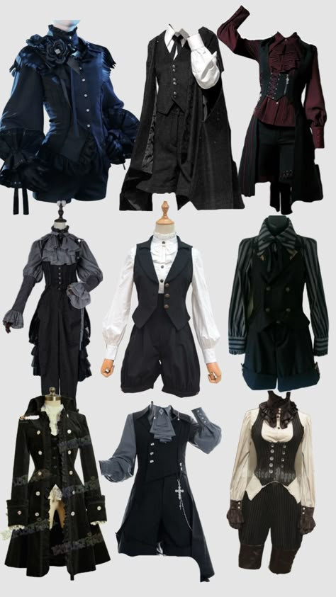 Aristocrat Outfit Women, Gothic Fashion Masculine, Masc Victorian Outfits, Violinist Pose Reference, Evil Outfits Male, Fairy Grunge Aesthetic Outfit Male, Horror Protagonist Outfit Male, Nonbinary Wedding Attire, Gothic Clothes Male