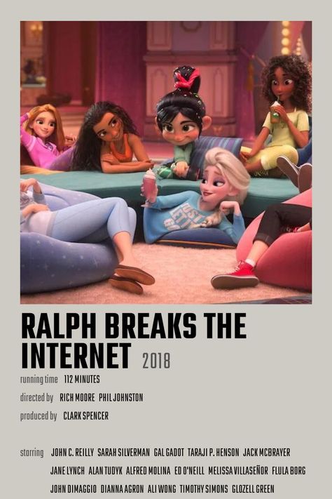 Ralph Breaks The Internet, Good Animated Movies, Animated Movie Posters, Disney Movie Posters, New Disney Movies, Movies To Watch Teenagers, Disney Movies To Watch, Night Film, Iconic Movie Posters