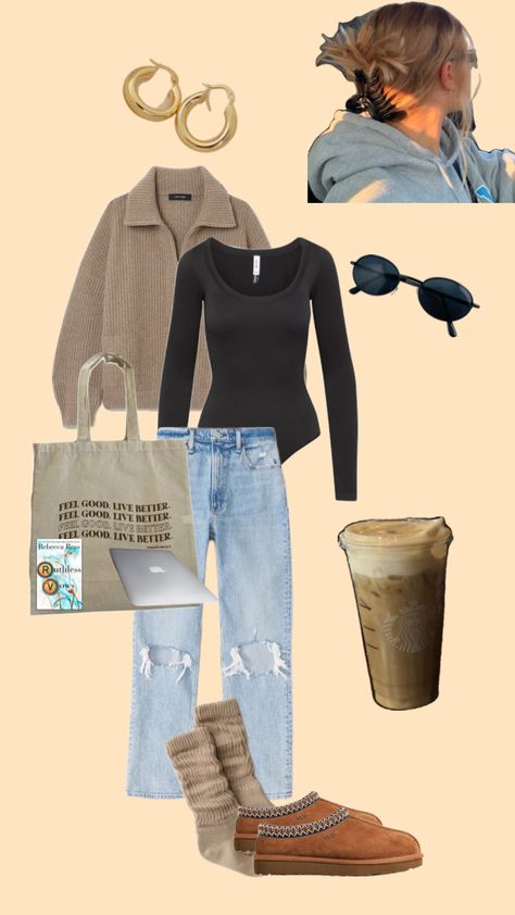 study date fitspo #school #ootd #collegeoutfits #winter #cozy #jacket #totebag #cozyoutfit #study #starbucksoutfit #winteroutfit Starbucks Outfit, School Ootd, Study Date, Cozy Jacket, Cozy Outfit, Date Outfits, Cute Fits, College Outfits, Winter Outfits