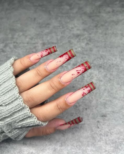 Cute Ghost Pumpkin, Nails Almond Shape, Blood Nails, Press On Nails Almond, Scary Nails, Nails Floral, Horror Nails, Nail Art Halloween, Holloween Nails