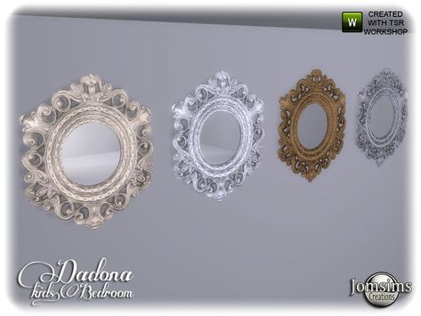 Springfield Simpsons, Gold Circle Mirror, Toddlers Bedroom, Sims 4 Cas Background, Princess Mirror, Bedroom Book, Sims 4 Clutter, Household Appliance, Circle Mirror