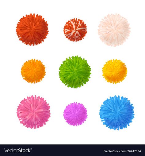 Pom Pom Illustration, Pom Pom Clipart, Ball Drawing, Pom Poms, Adobe Illustrator, Vector Images, Vector Free, Vector Illustration, High Resolution