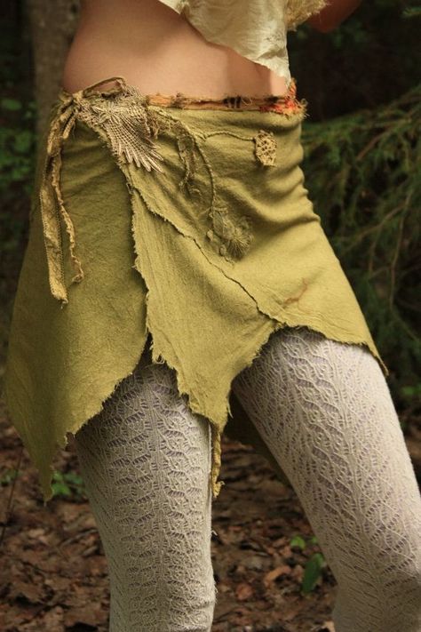 Faerie Costume, Pixie Skirt, Steampunk Skirt, Mode Hippie, Fairy Clothes, Bohemian Skirt, Estilo Hippie, Woodland Fairy, Mode Boho