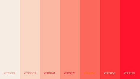 Red Pastel, Orange Color Palettes, Hex Color Palette, Color Palette Challenge, Color Schemes Colour Palettes, Hex Codes, Hex Color Codes, Pony Town, Color Palette Design