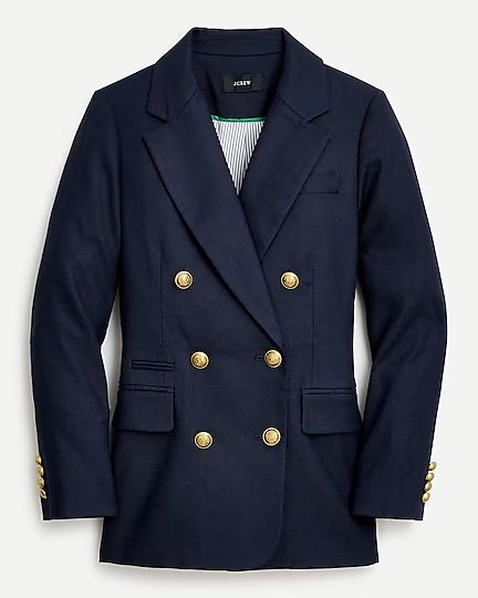 Women's The Work Remix | J.Crew Navy Blazer Outfit, Blazer Outfit, High Neck Tank, Work Wear Women, Navy Blazer, Womens Blazers, Menswear Inspired, Double Breasted Suit Jacket, Blazers For Women