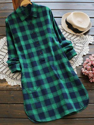 Dresses For Women | Sexy and Cute Dresses Fashion Online Shopping | ZAFUL - Page 9 Checked Shirt Dress, Flannel Shirt Dress, Cold Shoulder Tops, Cute Casual Dresses, Polo Shirt Dress, Dresses Casual Fall, Plaid Tunic, Elegante Casual, Blue Shirt Dress