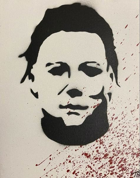 Michael Myers Art Illustrations, Horror Character Silhouette, Michael Myers Illustration, Micheal Myers Sketches, Easy Michael Myers Drawing, How To Draw Michael Myers, Michael Myers Pumpkin Painting, Michael Myers Drawings, Michael Myers Pumpkin Stencil