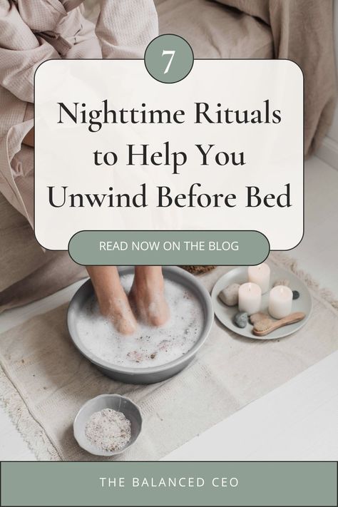 A good night’s sleep is an essential part of a healthy and happy life. After a long day, you might just collapse in bed, but it’s not always easy to turn off your thoughts and fully relax. Incorporate these ideas into your life and enjoy your best night’s rest. via @thebalancedceo Bed Time Aesthetic, Unwind Before Bed, Bedtime Rituals, Night Routines, Time Aesthetic, Prayer Journals, Bedtime Ritual, Vision Board Goals, Holistic Nutritionist