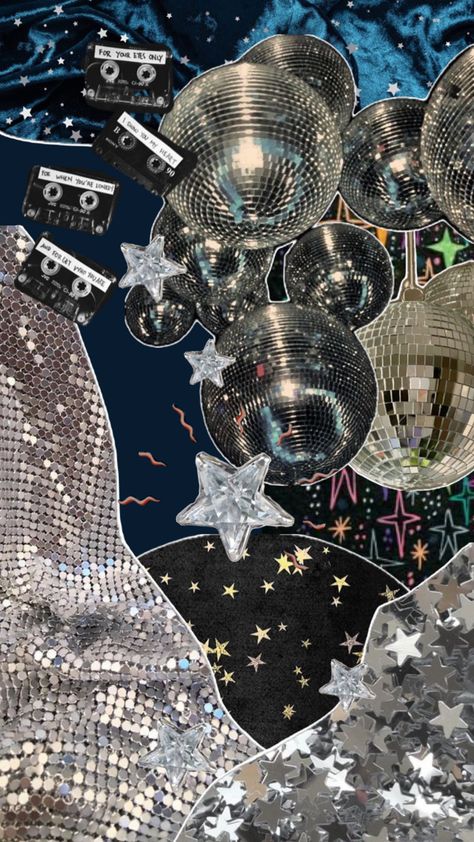 Ball Aesthetic, Scrapbook Book, Art Of Beauty, Ipad Accessories, Disco Balls, Aesthetic Collage, Screen Wallpaper, Disco Ball, Aesthetic Backgrounds