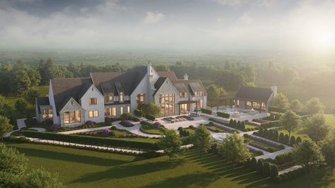 3 Illinois - Dean Thomas Design Group French Mansion Exterior, French Chateau Layout, French Mansion Floor Plan, Luxury French Chateau Exterior, Dream Neighborhood, French Mansion Exterior Chateaus, French Provincial House Plans, Contemporary Mansion, Dean Thomas