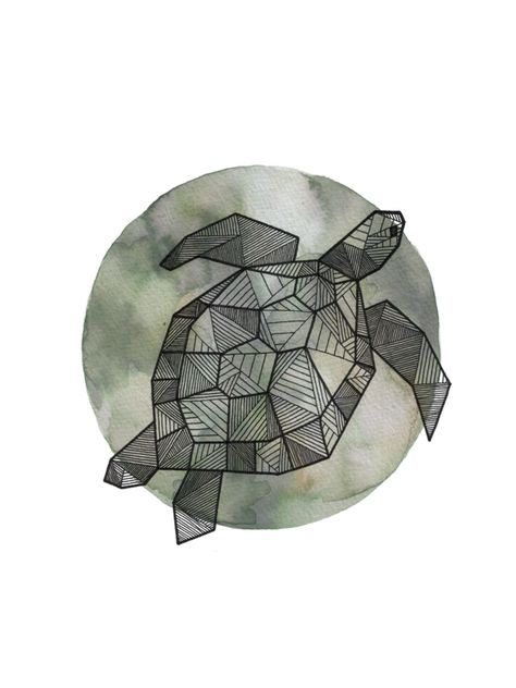 Geometric Animals by Allison Kunath, via Behance Watercolor Circles, Turtle Tattoo, Geometric Drawing, Geometric Animals, Geometric Circle, A Turtle, Sgraffito, Trendy Tattoos, Moon Tattoo