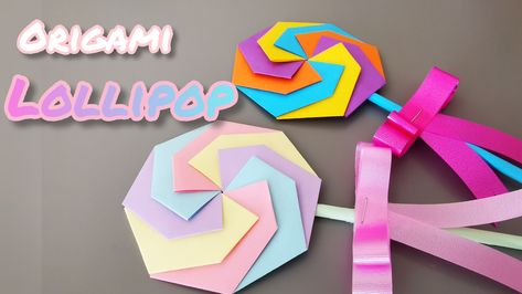 How to make this delicious origami lollipop Origami Lollipop, Carnival Crafts, Kids Diy, Lollipop, Diy For Kids, Lesson Plans, Origami, Carnival, 10 Things