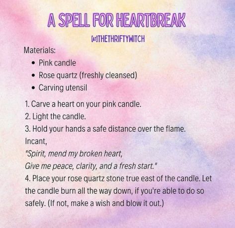 Getting Over Heartbreak, Healing From A Breakup, Goddess Witch, Break Up Spells, Spiritual Journals, Healing Spells, Heart Break, Spiritual Prayers, Wiccan Spell Book