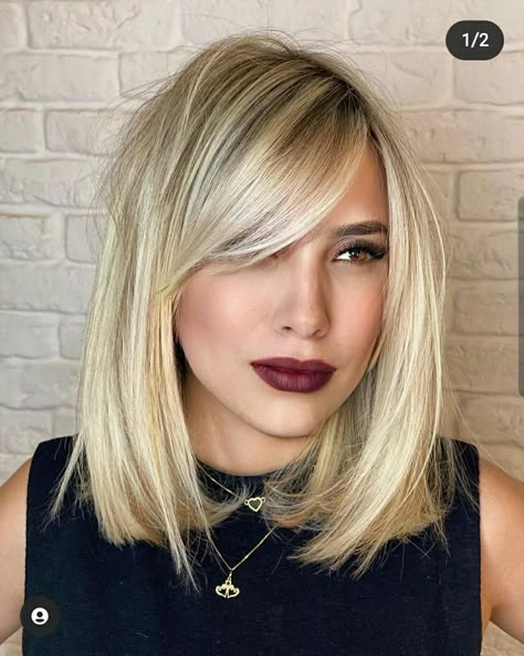 Blond Pony, Straight Lobs, Κούρεμα Bob, Side Bangs Hairstyles, Long Bob Haircuts, Lob Haircut, Long Bob Hairstyles, Haircuts For Fine Hair, Medium Hair Cuts