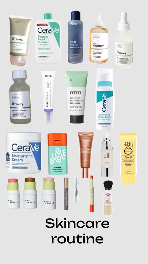 #ordinary #glycolicacid #beauty #vibes #skincare #cerave #herocosmetics #nacidimide #facemasks #salycilic acid Skincare Cerave, Beauty Vibes, Gel Cream, Glycolic Acid, Create Collage, Facial Cleanser, Creative Play, The Ordinary, The Balm