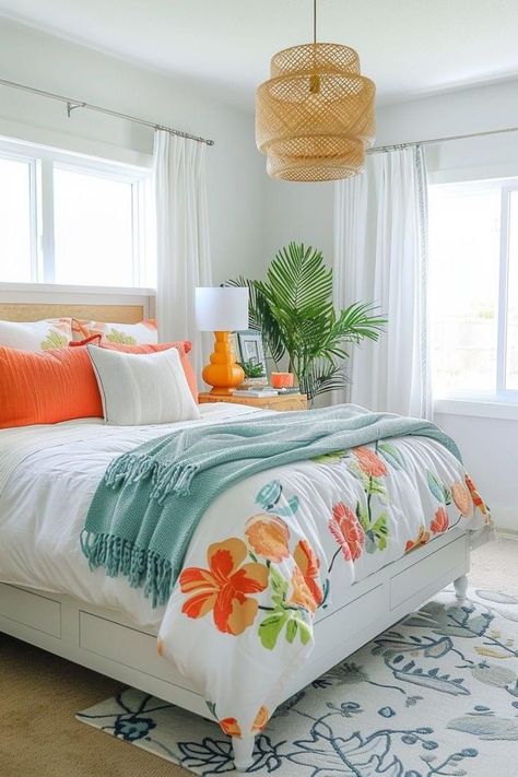 Styling Bedroom, Summer Bedroom Decor, Bedroom Summer, Summer Room Decor, Fresh Bedroom, Cozy Summer, Chic Dining Room, Summer Bedroom, Tropical Bedrooms