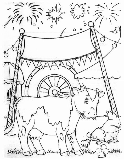 State Fair Coloring Pages State Fair Crafts, County Fair Crafts, County Fair Theme, Fair Theme, Spring Fair, Fair Rides, Summer Fair, Country Fair, Fairy Coloring Pages