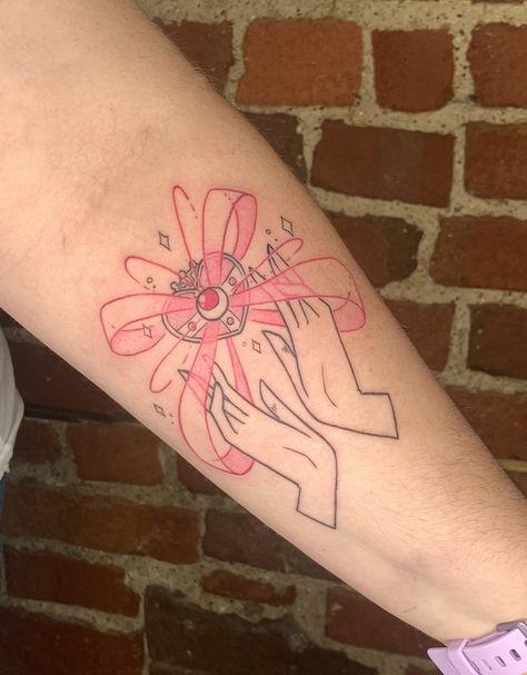 Simple Sailor Moon Tattoo, Sailor Moon Small Tattoo, Sailor Moon Tattoos Minimalist, Kawaii Half Sleeve Tattoo, Magical Girl Tattoo, Dainty Sailor Moon Tattoo, Sailor Moon Fine Line Tattoo, Sailor Moon Tattoo Ideas, Anime Tattoos Sailor Moon