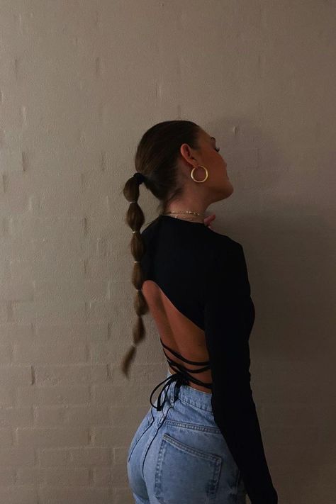 Houseparty Outfits, Neue Outfits, Backless Top, Black Lace Tops, Instagram Foto, Club Outfits, Insta Inspo, Spring Summer Outfits, Shirt Outfit