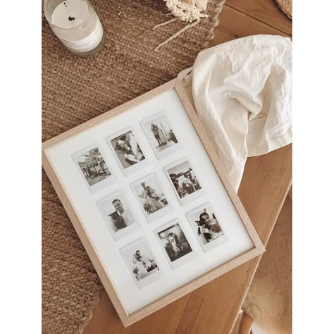 Polaroid Frame Collage, How To Display Instax Photos, Polaroids In Frame, Displaying Polaroid Pictures, Instax Display Ideas, Poloroid Pictures Ideas Display Wall Art, Instax Photos Ideas, Polaroid Pictures Display, Christmas Polaroid