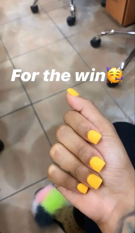 Yellow Overlay Nails, Yellow Short Square Nails, Summer Mani Pedi Combos, Summer Mani Pedi, Mani Pedi Combos, Yellow Overlay, Yellow Acrylic Nails, Overlay Nails, Clear Acrylic Nails