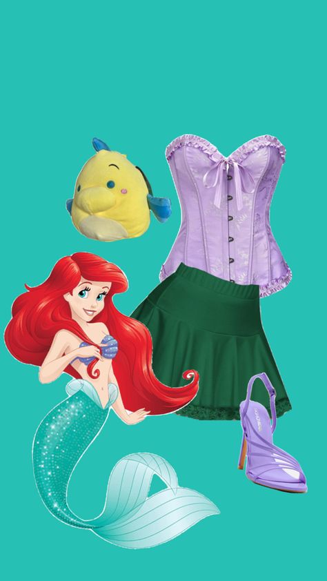 Cute Ariel Costumes, Ariel Halloween Costume Corset, Ariel Corset Costume, Ariel Costume, Corset Halloween Costumes, Ariel Halloween Costume, Ariel Costumes, Corset Costumes, Pretty Halloween Costumes