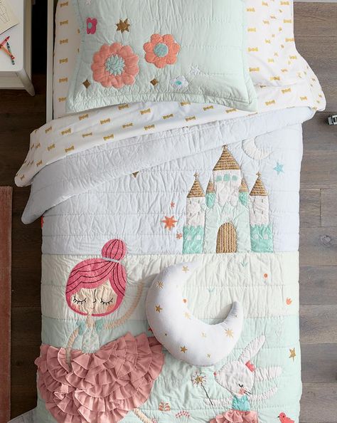 Kids and Baby Store (Crate and Kids) | Crate and Barrel Ballerina Bedding, Fantasy Bedroom, Bedding Inspiration, Kids Bedding Sets, Girl Bedroom Designs, Girl Beds, Big Girl Rooms, Kids Room Ideas, Kids' Bed