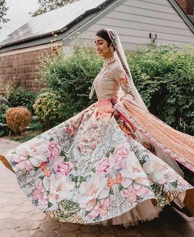 Latest 35 Designs of Floral Printed Lehenga For Women For 2022