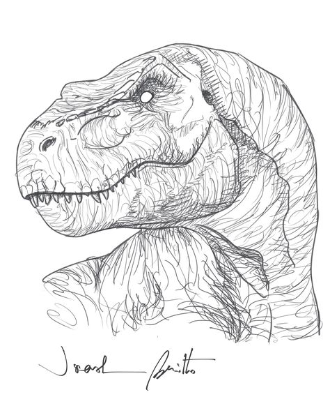 Trex Dinosaur Sketch, Dinasour Sketches, Dinosaur Sketch Realistic, T Rex Sketch, Dinosaur Drawing Sketch, Dinosaur Drawing Ideas, Dino Sketch, Dinosaurs Drawing, T Rex Drawing